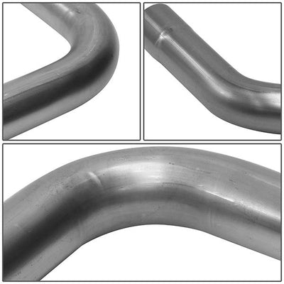 DIY Exhaust Tubings - 2.5Od - W/Straight & U-Band Kit - 16PCs - ZTL-25RAW - 4