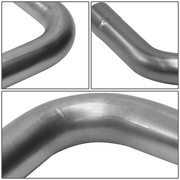 DIY Exhaust Tubings - 2.5Od - W/Straight & U-Band Kit - 16PCs - ZTL-25RAW - 4