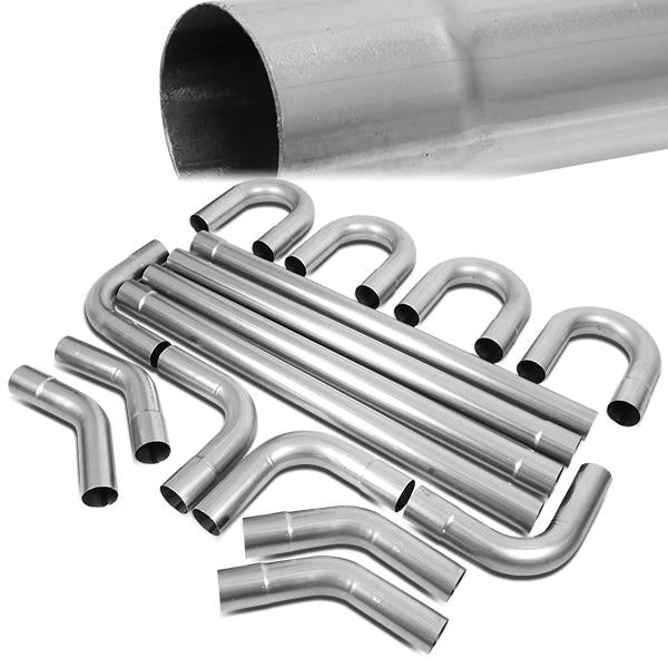 Custom Exhaust Pipe Kit - 3 in. Od - DIY - 16-Piecese - Straight & 45 90 Degree & U-Bends - ZTL-30RAW - 1