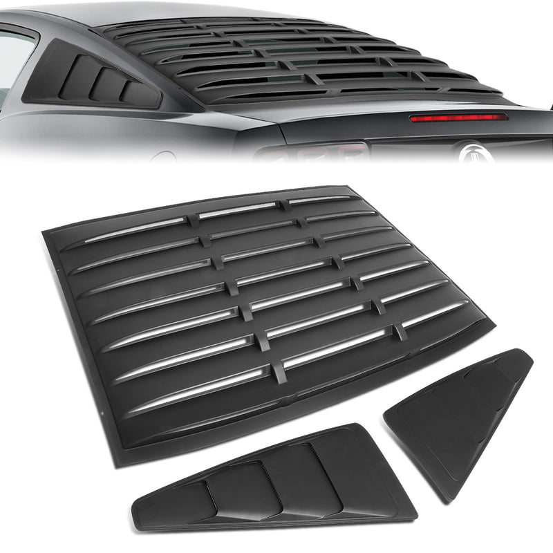 Rear Quater Side Window Louvers<br>05-14 Ford Mustang Coupe