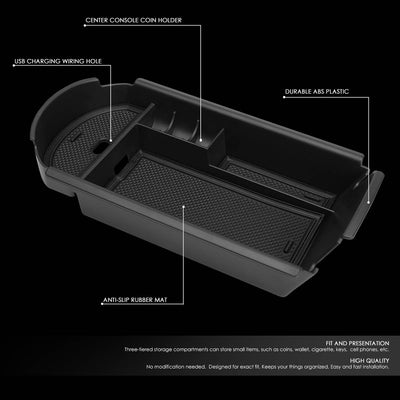 D-Motoring - 18-19 Toyota C-HR Center Console Organizer Tray - Removable - ABS plastic - 2