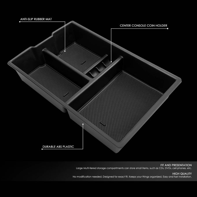 D-Motoring - 09-18 Dodge Ram 1500 Center Console Organizer Tray - Removable - ABS plastic - 2