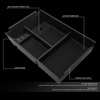 D-Motoring - 09-14 Ford F-150 Center Console Organizer Tray - Removable - ABS plastic - 2