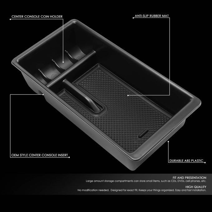 D-Motoring - 05-15 Toyota Tacoma Center Console Organizer Tray - Removable - ABS plastic - 2