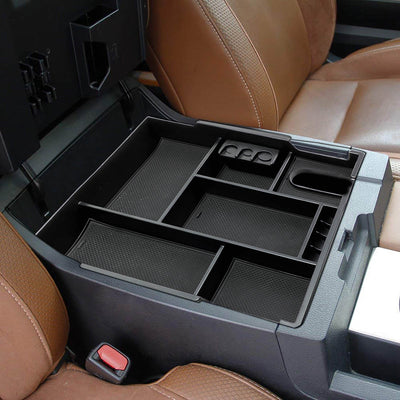 D-Motoring - 14-19 Toyota Tundra Center Console Organizer Tray - Removable - ABS plastic - 6