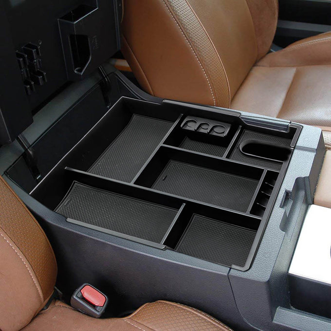 D-Motoring - 14-19 Toyota Tundra Center Console Organizer Tray - Removable - ABS plastic - 6