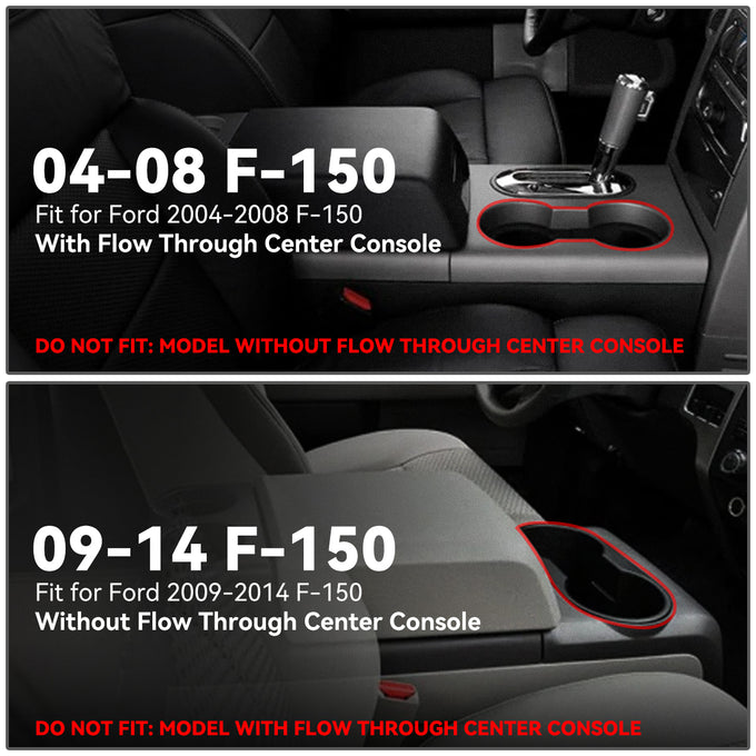 Center Console Cup Holder Inserts<br>09-14 Ford F150,03-06 Expedition, Lincoln Navigator
