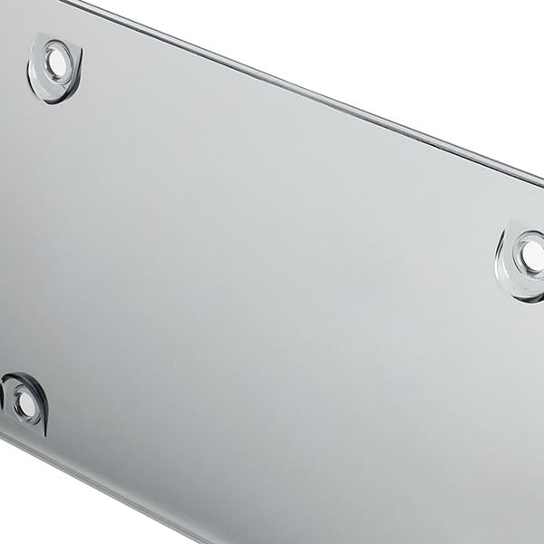 Universal License Plate Cover Shields - Front Rear - Heavy Duty - Acrylic Bubbled - Smoked - Pair - ZTL-Y-0051 - 2