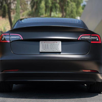 Universal License Plate Cover Shields - Front Rear - Heavy Duty - Acrylic Bubbled - Smoked - Pair - ZTL-Y-0051 - 5
