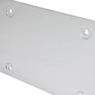Universal License Plate Cover Shields - Front Rear - Heavy Duty - Acrylic Bubbled - Clear - Pair - ZTL-Y-0052 - 2