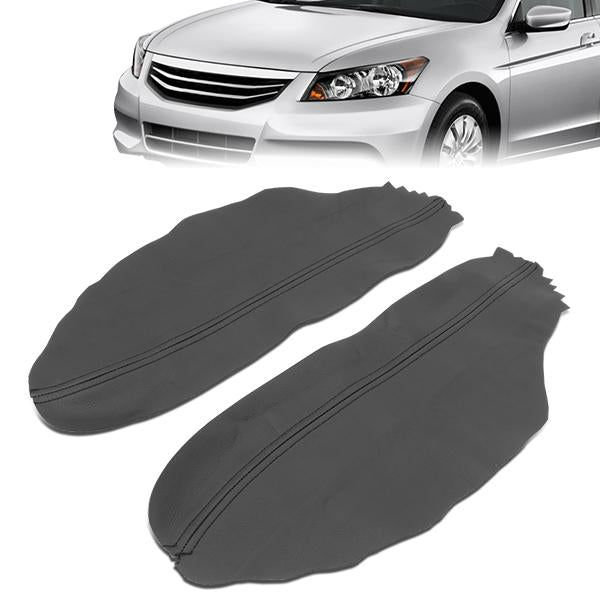 08-12 Honda Accord 2-Dr Coupe Armrest Leather Covers - Front Door Panel Card - Pair - ZTL-Y-0062 - 1