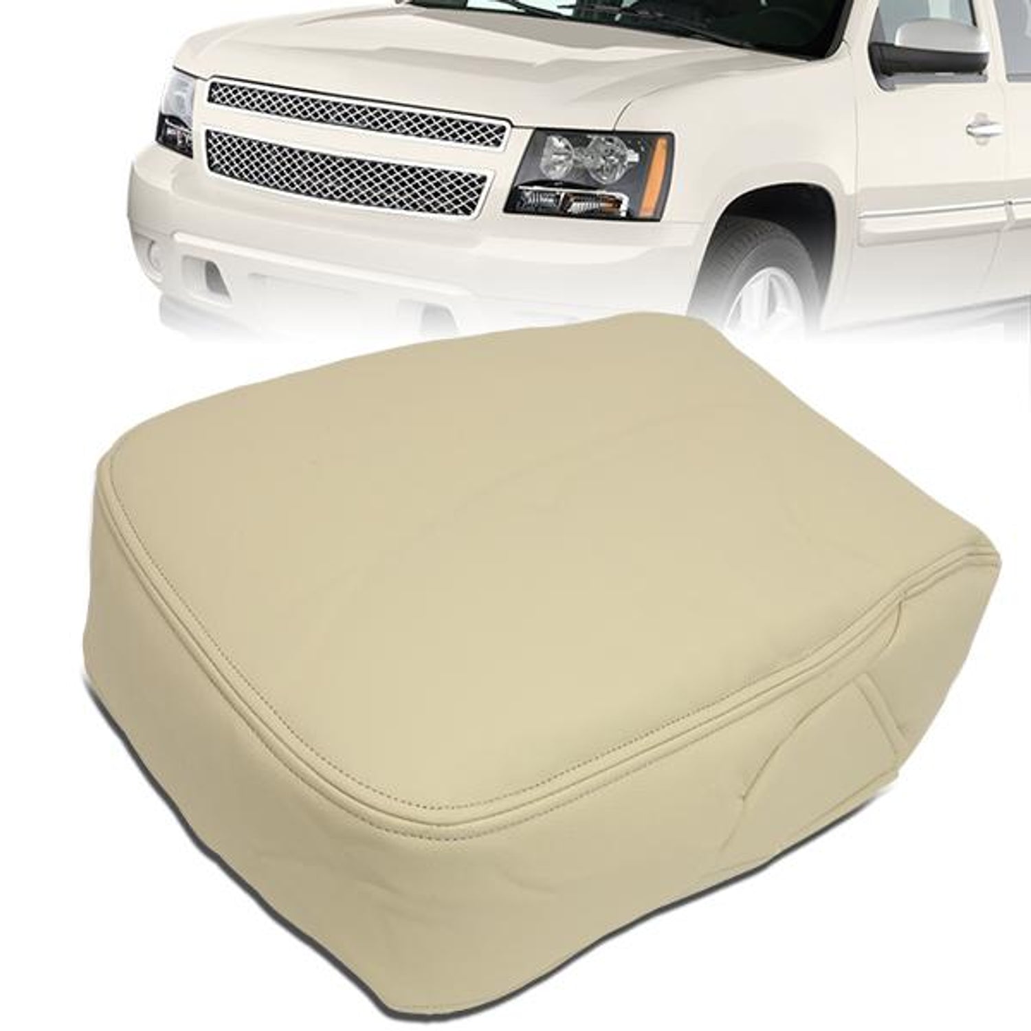 07-14 Silverado Sierra Center Console Lid Cover - Leather - Tan - ZTL-Y-0067 - 1