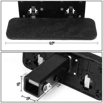 2 in. Receiver Trailer Towing Hitch Step - Heavy Duty - Aluminum - Black - ZTL-Y-0111-BK - 6