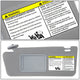 Medium Grey Driver Side Sun Visor w/ Mirror<br>05-11 Toyota Tacoma