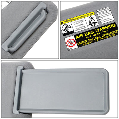 Medium Grey Driver Side Sun Visor w/ Mirror<br>05-11 Toyota Tacoma