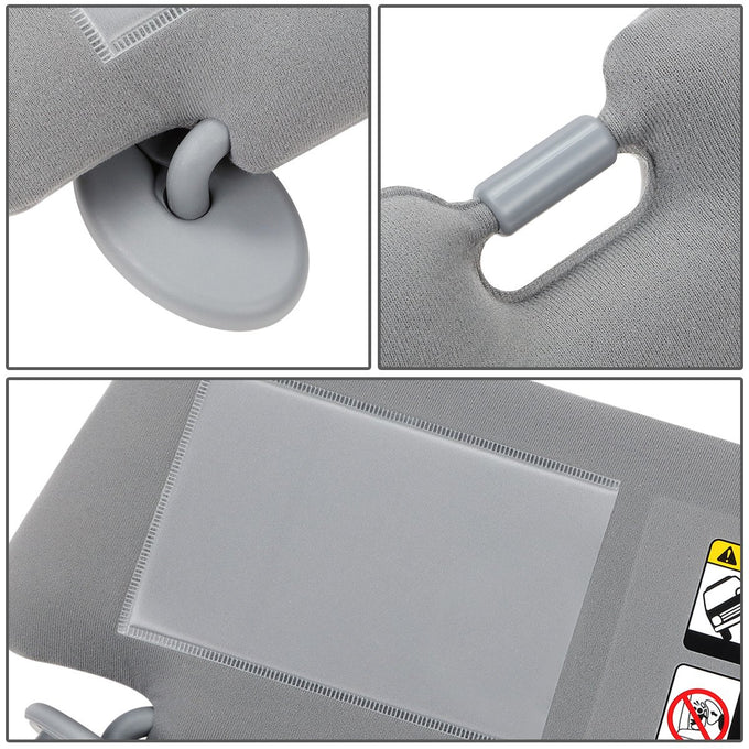 Medium Grey Driver Side Sun Visor w/ Mirror<br>05-11 Toyota Tacoma
