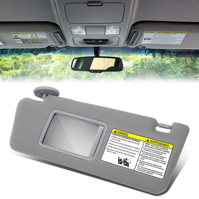 Medium Grey Driver Side Sun Visor w/ Mirror<br>05-11 Toyota Tacoma