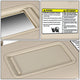 Beige Tan Driver Side Sun Visor w/ Mirror<br>10-13 Toyota Highlander