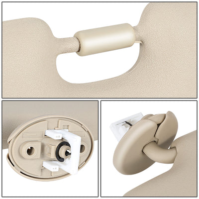 Beige Tan Driver Side Sun Visor w/ Mirror<br>10-13 Toyota Highlander