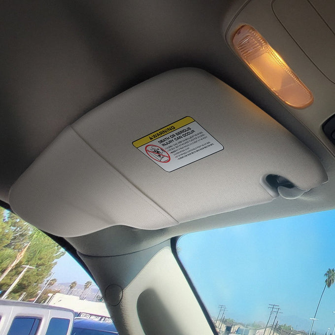 Gray Driver Side Sun Visor<br>06-08 Dodge Ram 1500, 09-10 2500 3500