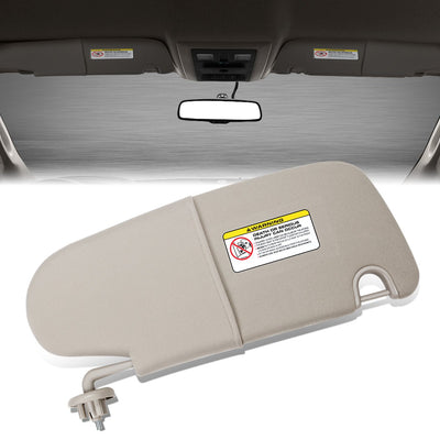 Gray Driver Side Sun Visor<br>06-08 Dodge Ram 1500, 09-10 2500 3500