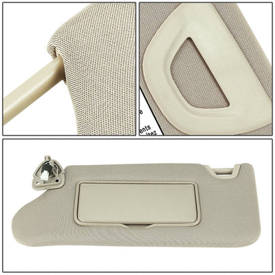 Beige Driver Side Sun Visor w/ Lighted Mirror<br>13-18 Nissan Altima