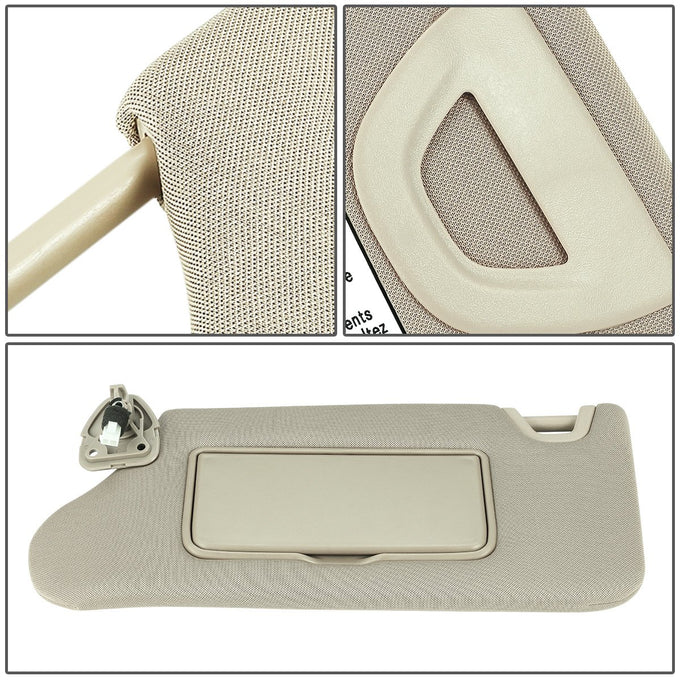 Beige Driver Side Sun Visor w/ Lighted Mirror<br>13-18 Nissan Altima
