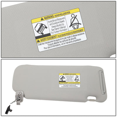 Gray Driver Side Sun Visor w/ Lighted Mirror<br>10-15 Mazda CX-9