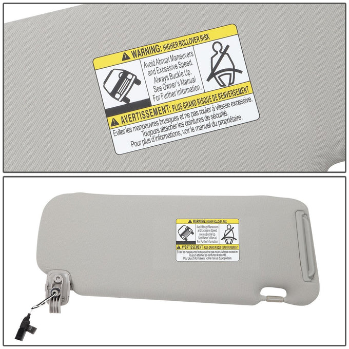 Gray Driver Side Sun Visor w/ Lighted Mirror<br>10-15 Mazda CX-9