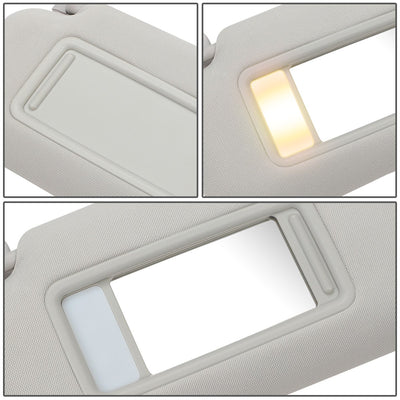Gray Driver Side Sun Visor w/ Lighted Mirror<br>10-15 Mazda CX-9
