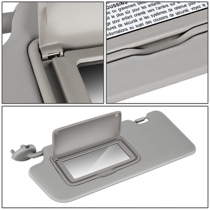 Clear Gray Driver Side Sun Visor w/ Mirror<br>12-15 Honda CIvic