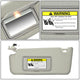 Warm Grey Driver Side Sun Visor w/ Lighted Mirror<br>08-10 Honda Accord, 10-11 Crossstour