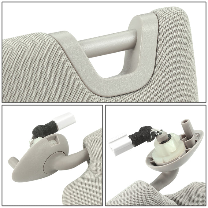 Warm Grey Driver Side Sun Visor w/ Lighted Mirror<br>08-10 Honda Accord, 10-11 Crossstour