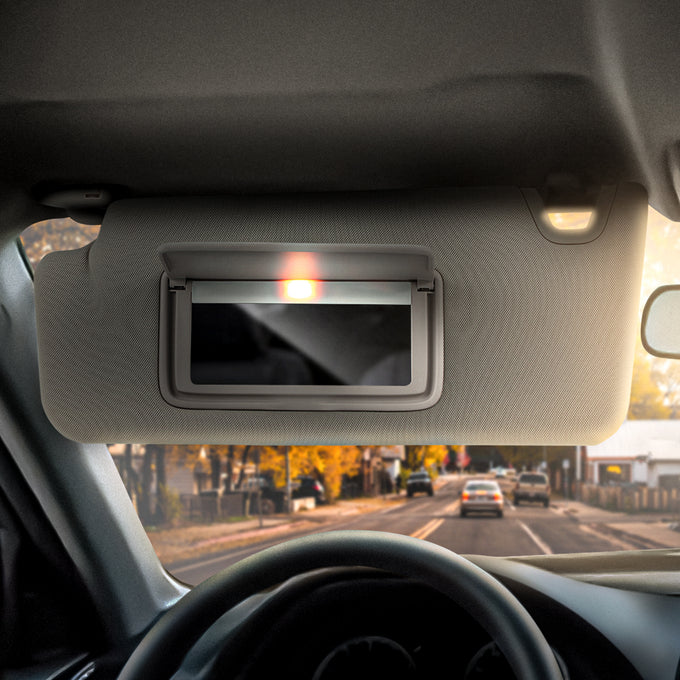 Warm Grey Driver Side Sun Visor w/ Lighted Mirror<br>08-10 Honda Accord, 10-11 Crossstour