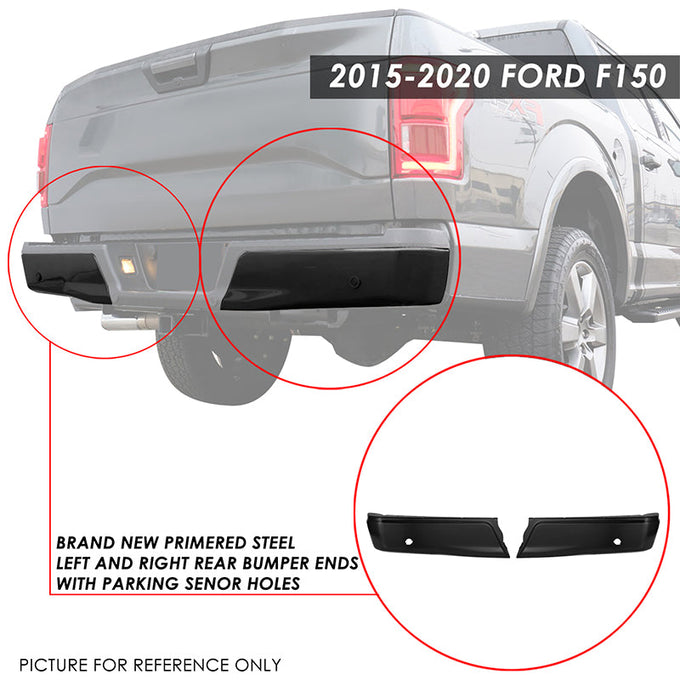 Rear Bumper Ends (w/Sensors Holes) <br> 15-20 Ford F150