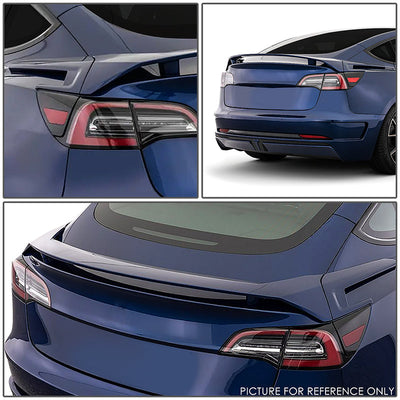 3-Piece Style Matte Black Rear Spoiler Set <br>17-22 Tesla Model 3