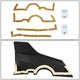 Pair Matte Black Rear Door Side Skirt Panel Splitters<br>17-22 Tesla Model 3