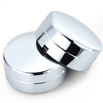 Pair Blank Faced Style Rear Wheel Center Caps<br>03-18 Dodge Ram 3500 DRW