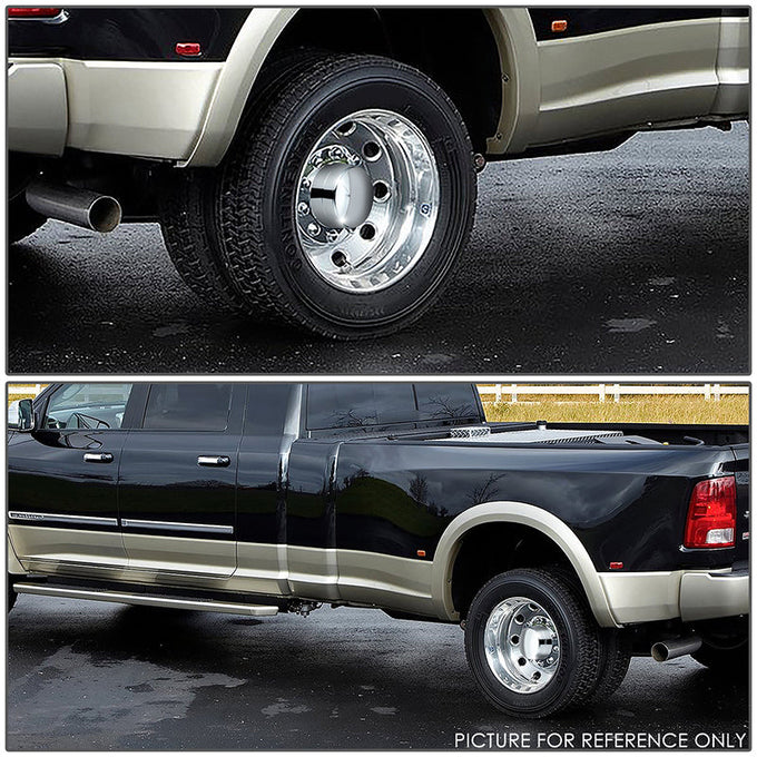 Pair Blank Faced Style Rear Wheel Center Caps<br>03-18 Dodge Ram 3500 DRW