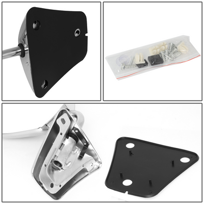 Chrome Manual Side View Mirror (Left) <br>73-91 Chevy/GMC C/K Pickup, Suburban, Blazer, Jimmy