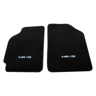 NRG Innovations - 88-91 Honda Civic  Floor Mat - Front Seats - Black - W/ NRG Logo - 1
