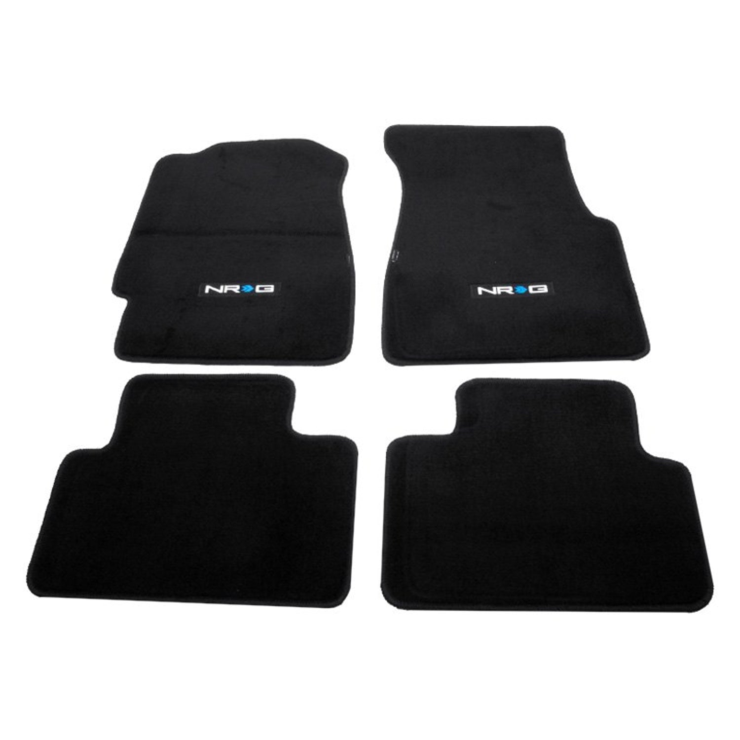 NRG Innovations - 92-95 Honda Civic 2DR  Floor Mat - Front Seats - Black - W/ NRG Logo - 1