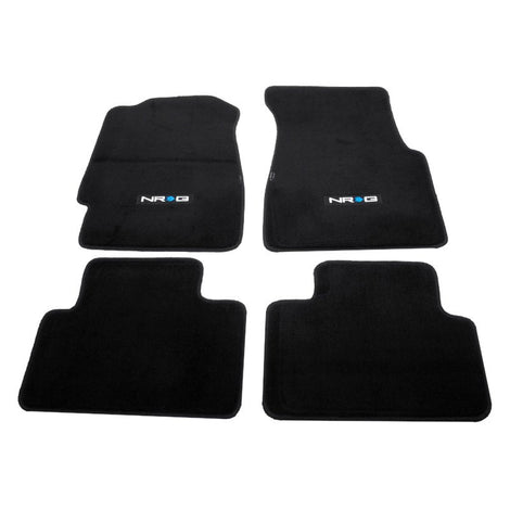 NRG Innovations - 92-95 Honda Civic 2DR  Floor Mat - Front Seats - Black - W/ NRG Logo - 1