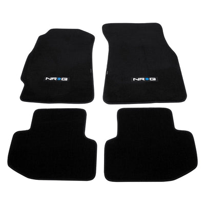 NRG Innovations - 94-00 Acura Integra  Floor Mat - Front Seats - Black - W/ NRG Logo - 1