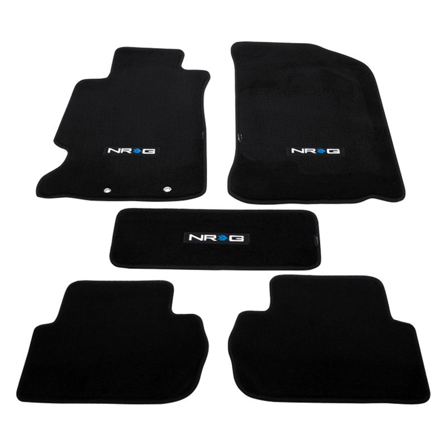 NRG Innovations - 02-06 Acura RSX  Floor Mat - Front Seats - Black - W/ NRG Logo - 1