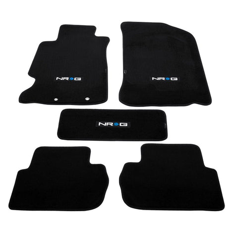 NRG Innovations - 02-06 Acura RSX  Floor Mat - Front Seats - Black - W/ NRG Logo - 1