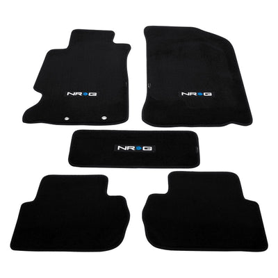 NRG Innovations - 02-06 Acura RSX  Floor Mat - Front Seats - Black - W/ NRG Logo - 1