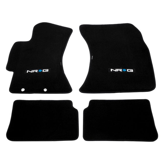 NRG Innovations - 09-11 Subaru Impreza WRX  Floor Mat - 4 Pcs - Black - W/ NRG Logo - 1
